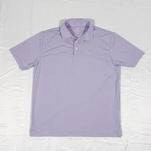 Rhoback Classic Pink & Blue Striped Polo Shirt - WORN